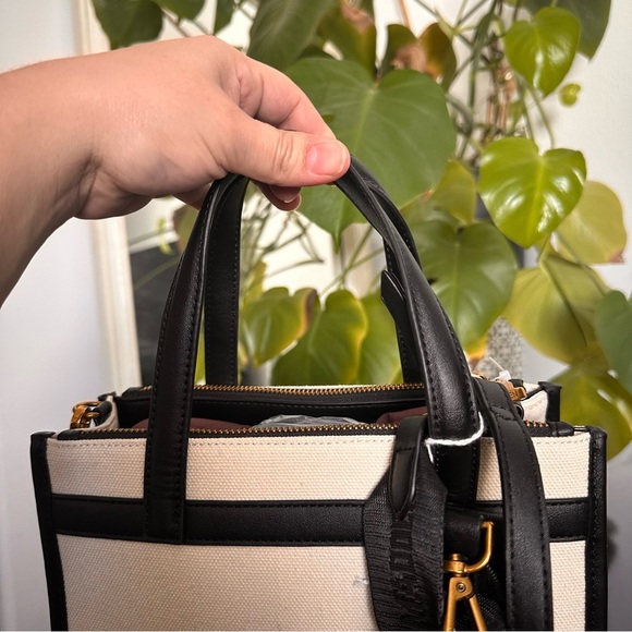 NWT Steve Madden Black and Cream Studded mini tote - Picture 6 of 10